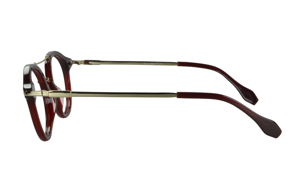 Saga Round Red Full Rim Eyeglasses