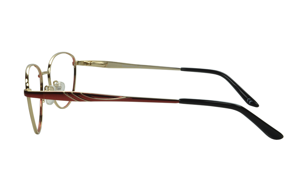 Fronzie Oval Red Full Rim Eyeglasses