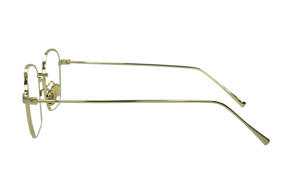 Martian Square Gold Full Rim Eyeglasses