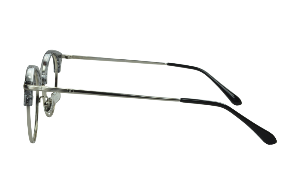 Scylla Round Grey Full Rim Eyeglasses