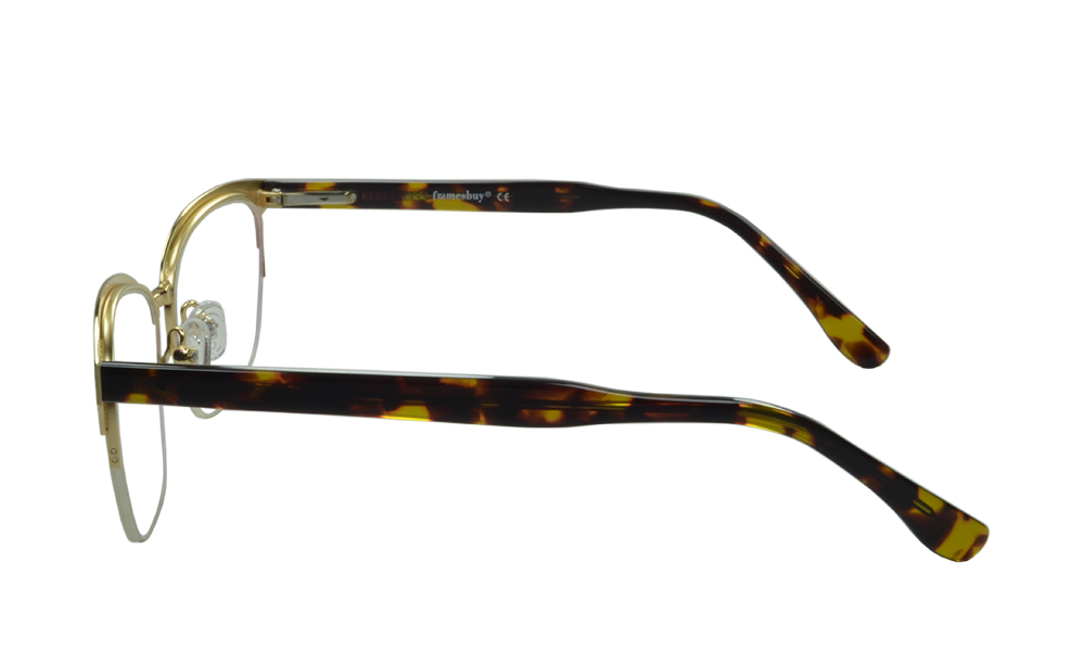 Chronicles Horn Brown Semi Rimless Eyeglasses