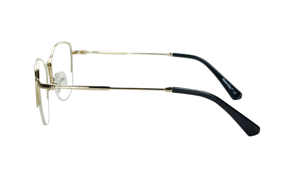 Blex Horn Purple Semi Rimless Eyeglasses