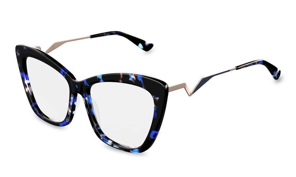 Retro peeper Cat Eye Black Full Rim Eyeglasses