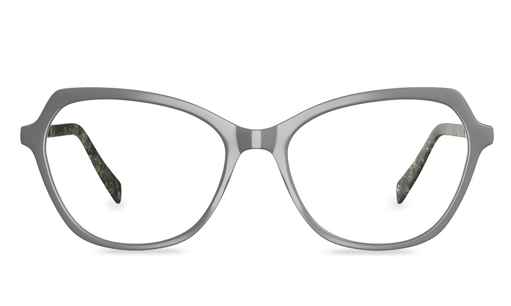 Bast Oval Grey Full Rim Eyeglasses