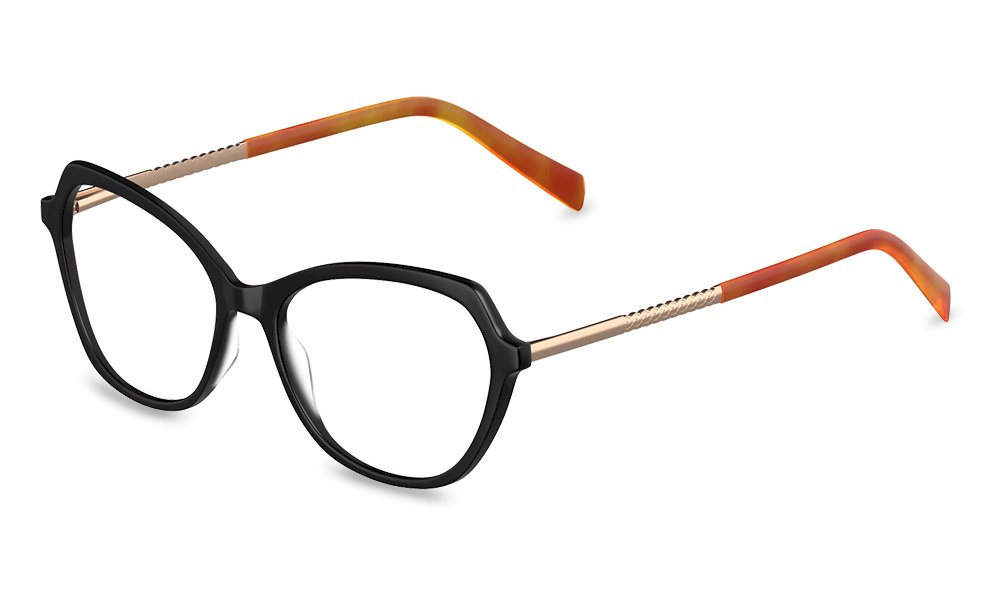 Bast Oval Black Full Rim Eyeglasses