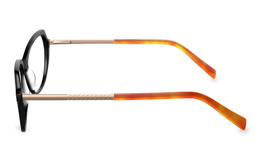 Bast Oval Black Full Rim Eyeglasses