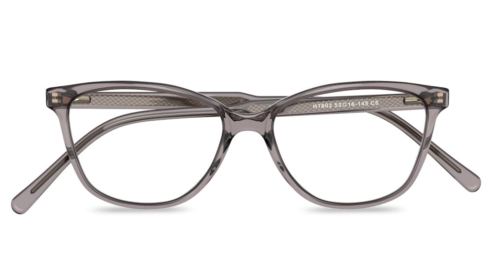 Unicus Oval Grey Full Rim Eyeglasses