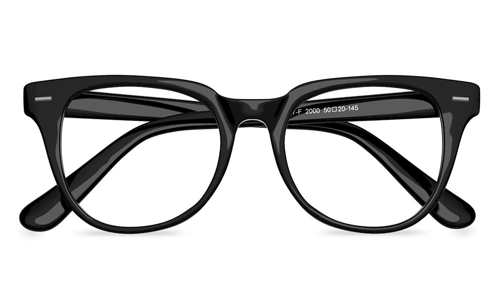 Kawa Square Black Full Rim Eyeglasses