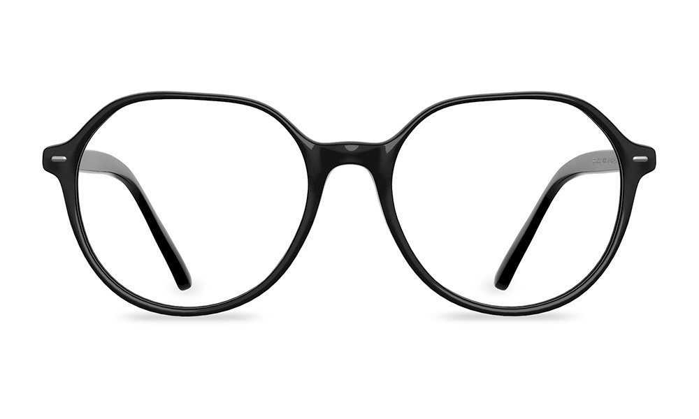Caoimhe Geometric Black Full Rim Eyeglasses