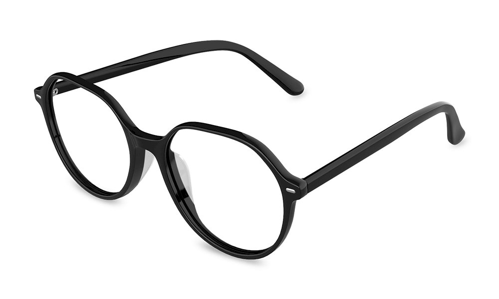 Caoimhe Geometric Black Full Rim Eyeglasses