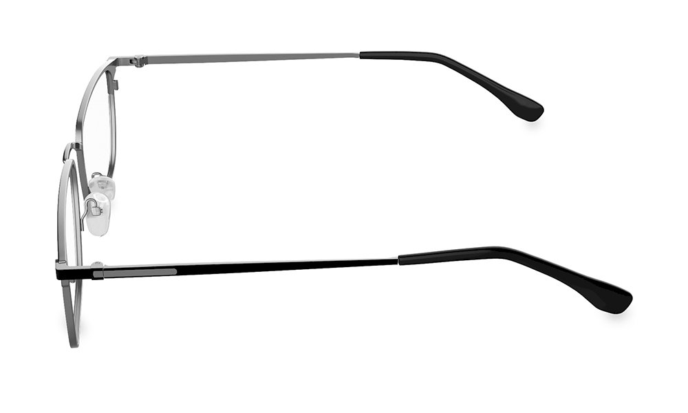 Doppio Rectangle Black Full Rim Eyeglasses