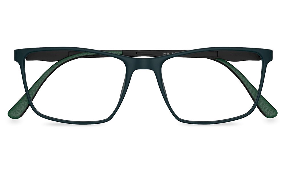 Simpson Rectangle Green Full Rim Eyeglasses