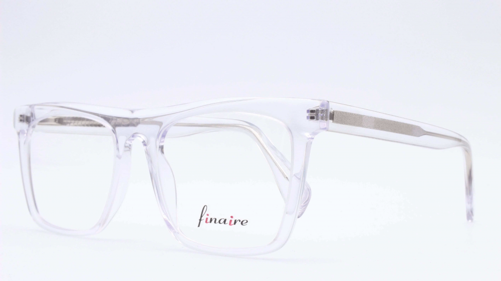 Finaire Supernova Squared Square Clear Full Rim Eyeglasses