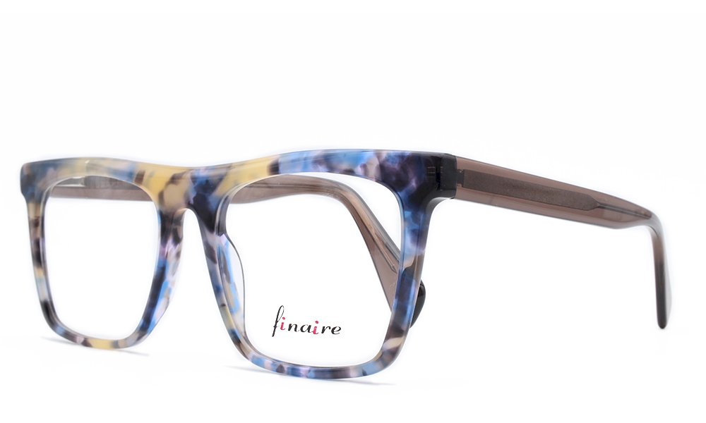Finaire Supernova Squared Square Tortoise Full Rim Eyeglasses