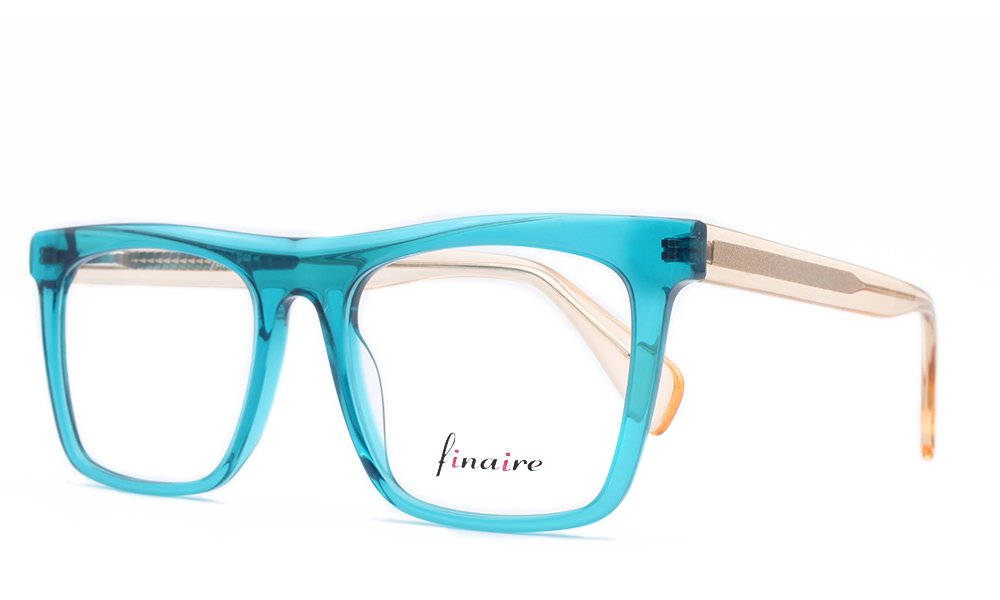 Finaire Supernova Squared Square Clear Full Rim Eyeglasses