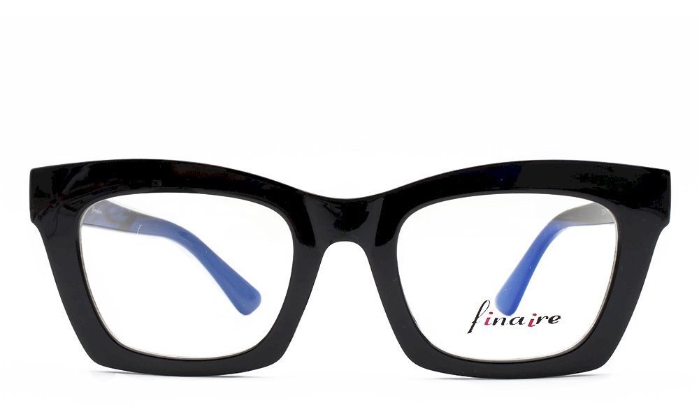 Finaire Fame Square Black Full Rim Eyeglasses