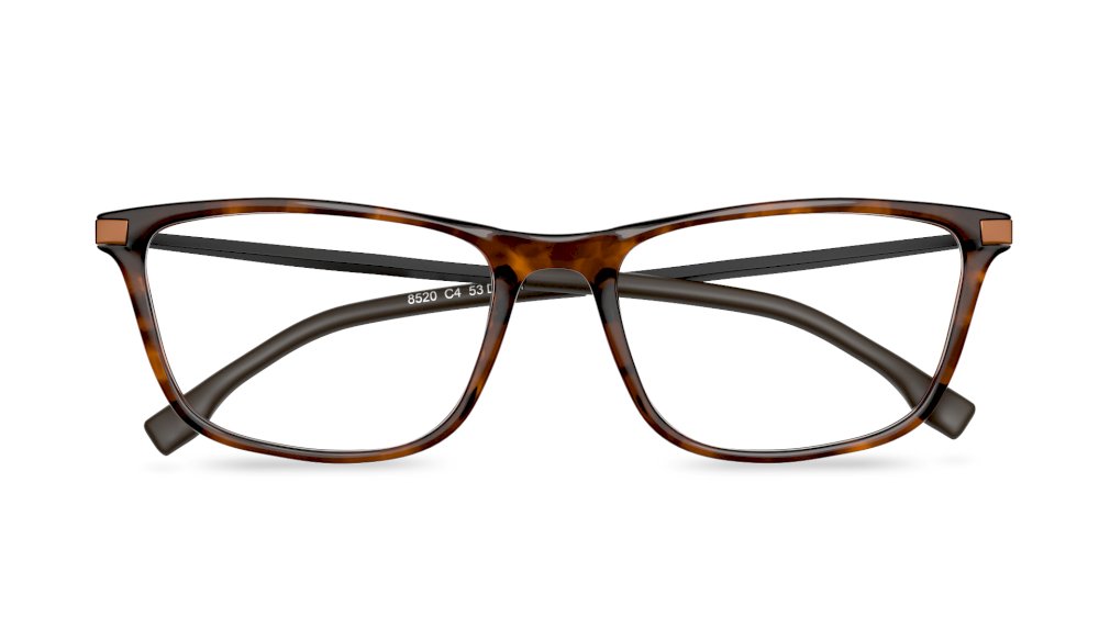 Sator Rectangle Tortoise Full Rim Eyeglasses