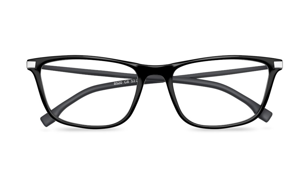 Sator Rectangle Black Full Rim Eyeglasses