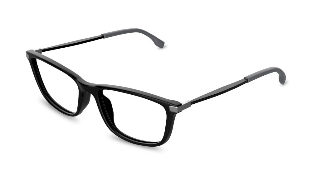 Sator Rectangle Black Full Rim Eyeglasses
