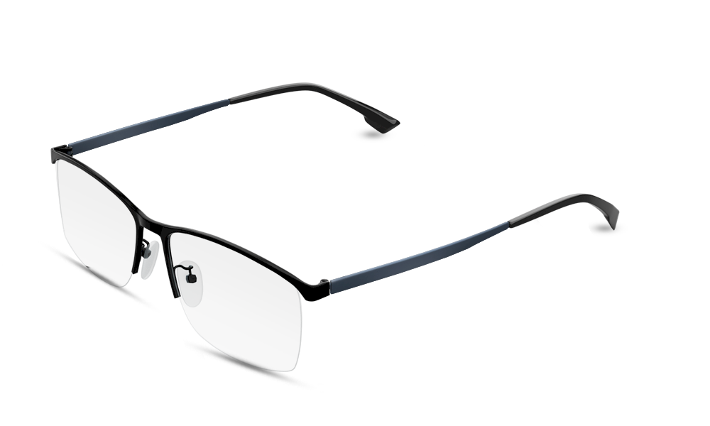 Plastic semi rimless glasses deals