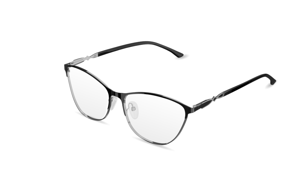 Auburn Cat Eye Black Full Rim Eyeglasses