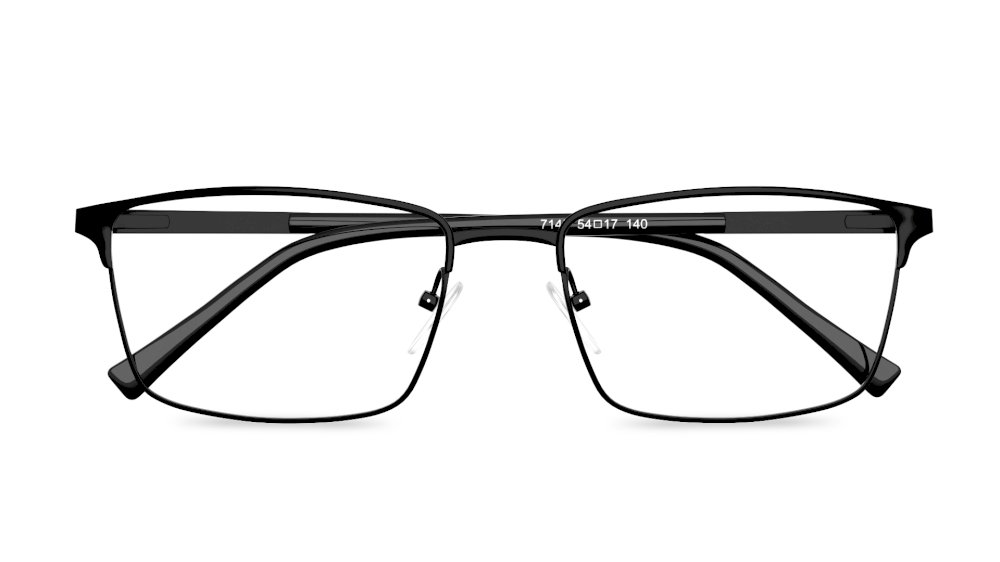 Rivus Rectangle Black Full Rim Eyeglasses