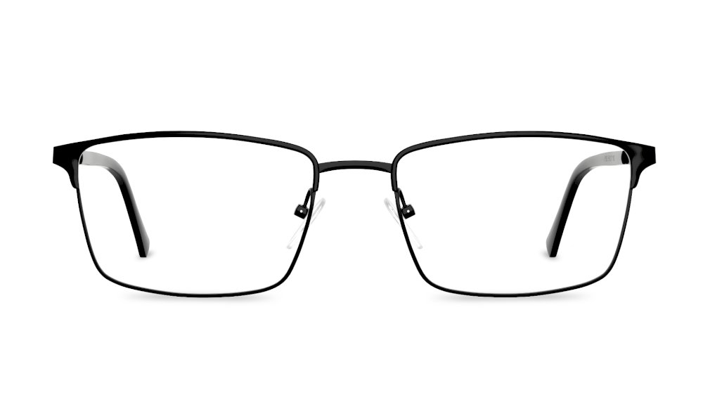 Rivus Rectangle Black Full Rim Eyeglasses