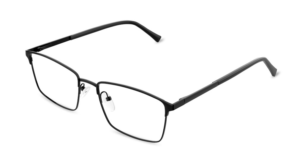 Rivus Rectangle Black Full Rim Eyeglasses