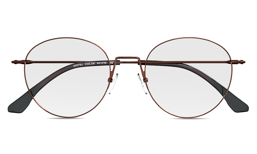 Golda Round Bronze Full Rim Eyeglasses