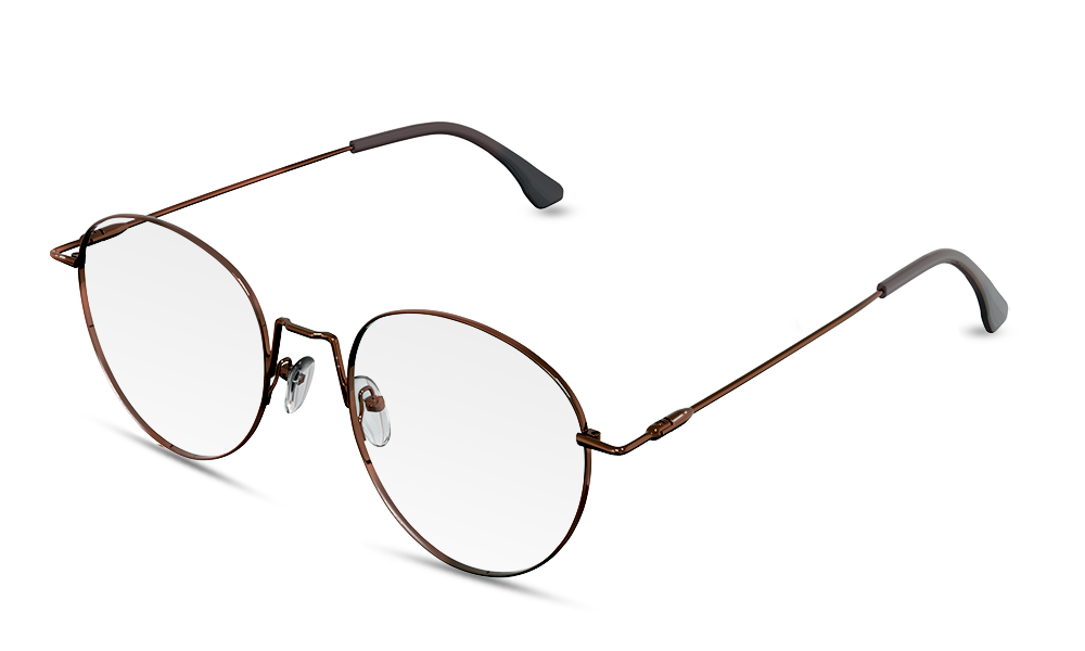 Golda Round Bronze Full Rim Eyeglasses