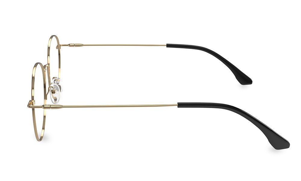 Golda Round Gold Full Rim Eyeglasses