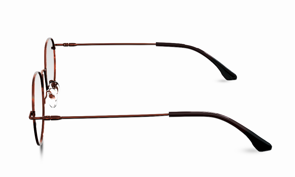 Golda Round Bronze Full Rim Eyeglasses