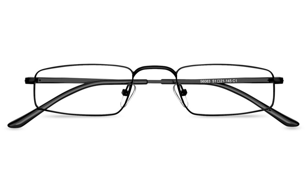 Sterling Rectangle Black Full Rim Eyeglasses