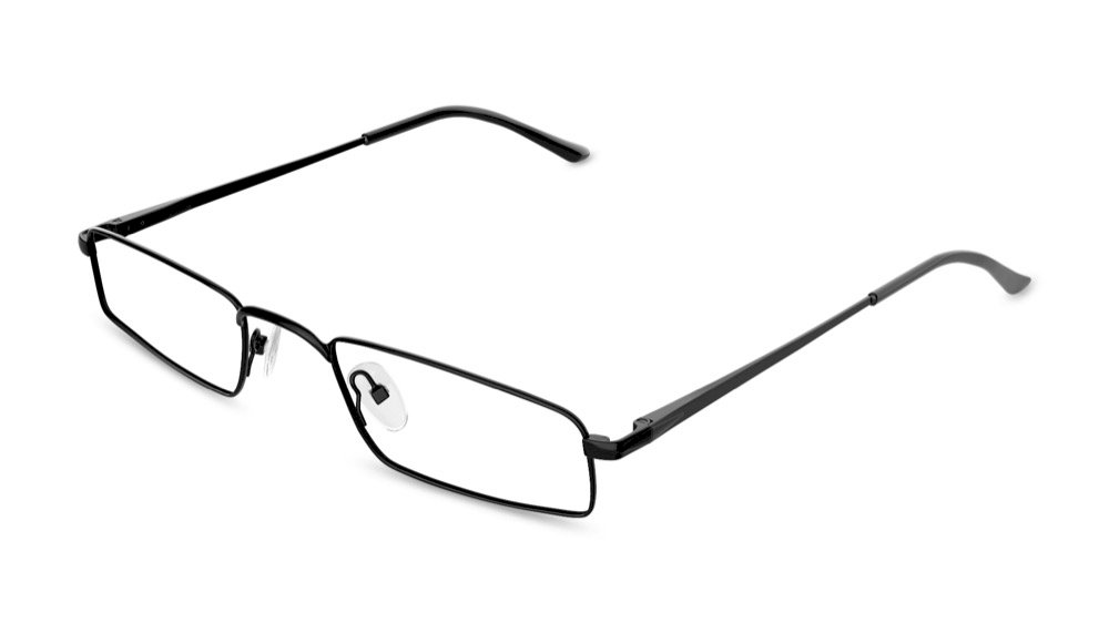 Sterling Rectangle Black Full Rim Eyeglasses