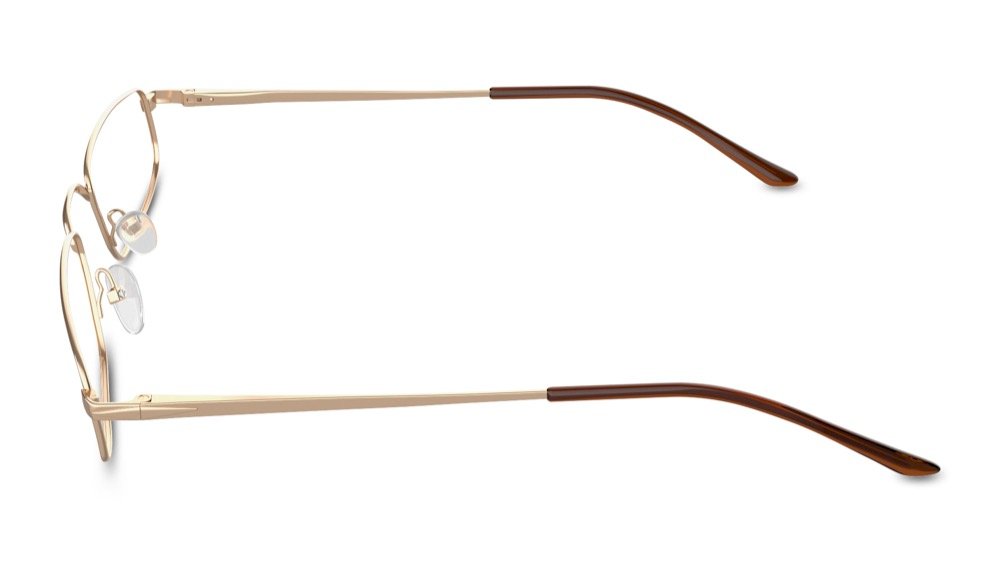 Sterling Rectangle Gold Full Rim Eyeglasses