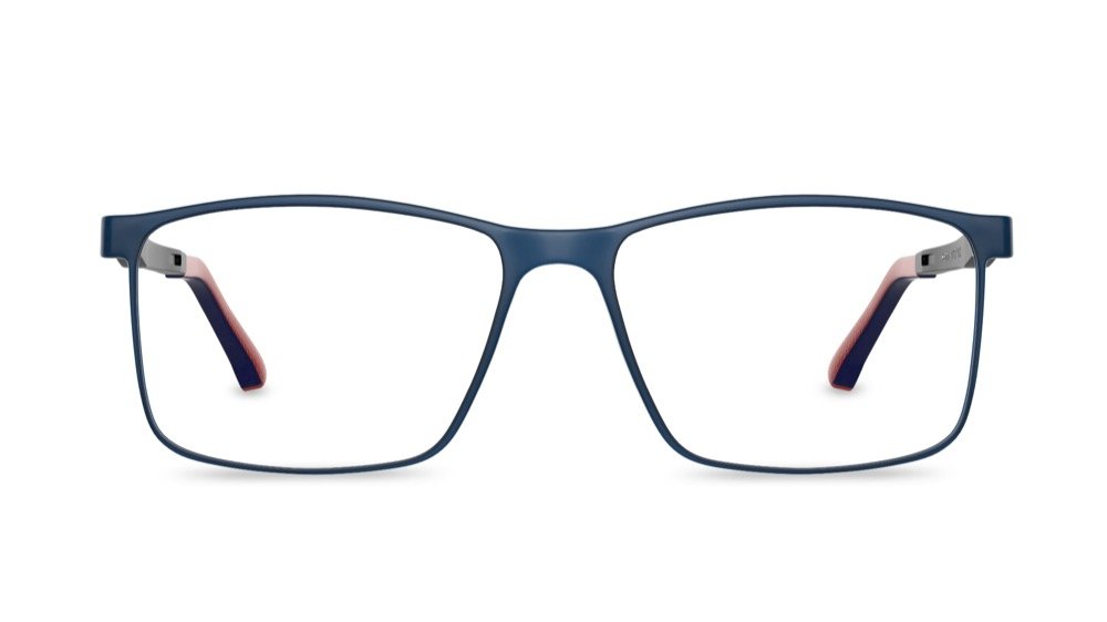 Hudson Rectangle Blue Full Rim Eyeglasses