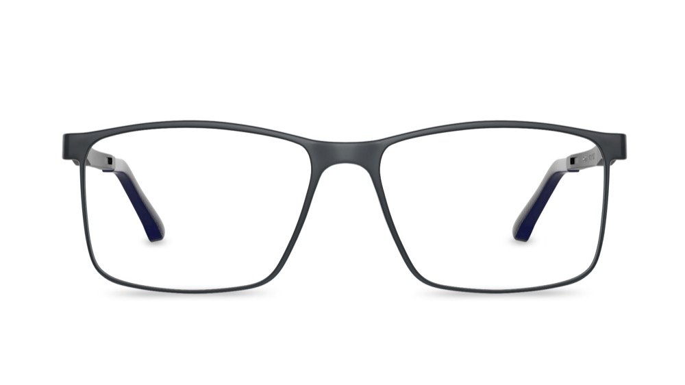 Hudson Rectangle Grey Full Rim Eyeglasses
