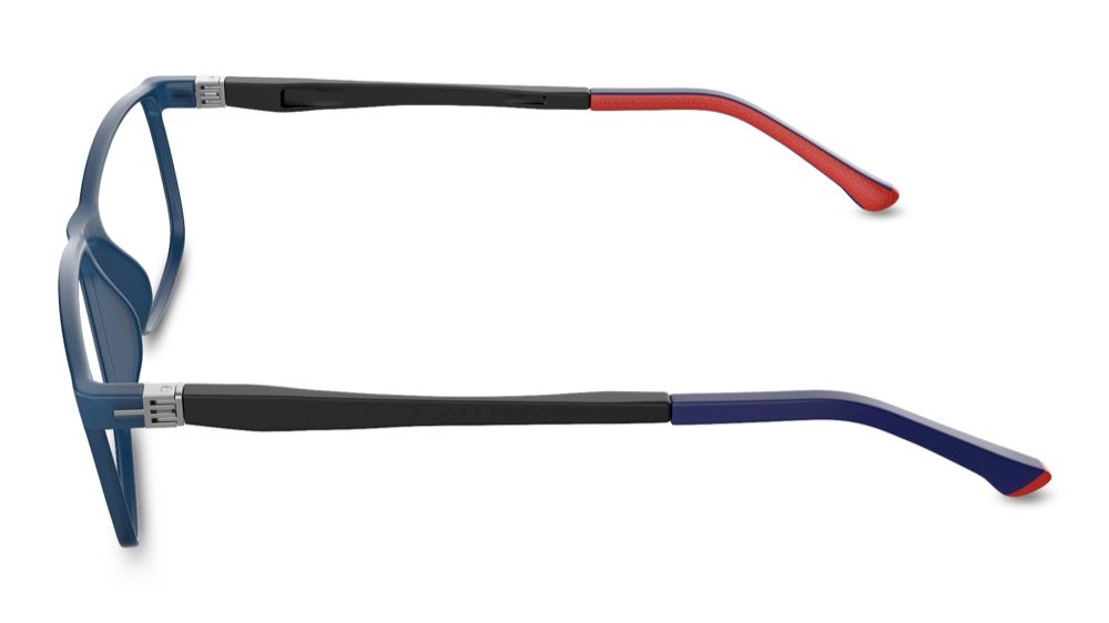 Hudson Rectangle Blue Full Rim Eyeglasses