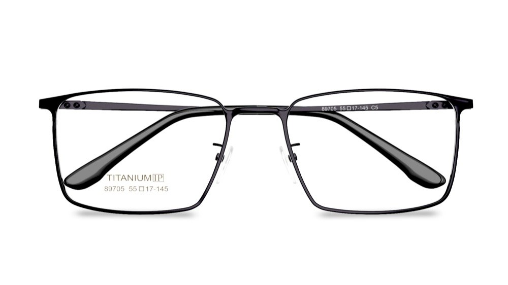 Titans Rectangle Black Full Rim Eyeglasses
