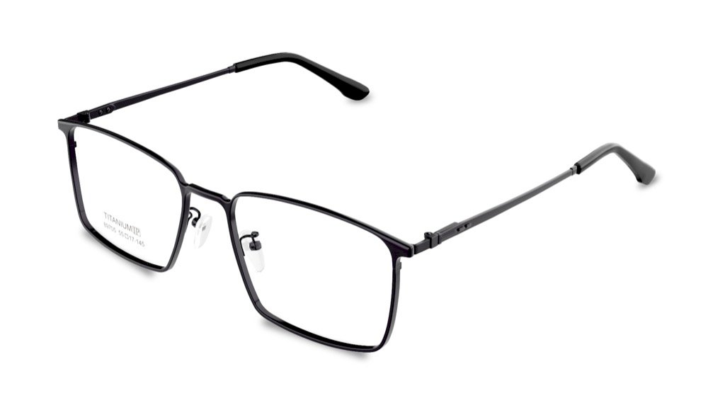 Titans Rectangle Black Full Rim Eyeglasses