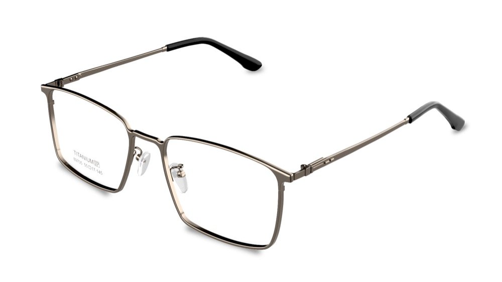 Titans Rectangle Silver Full Rim Eyeglasses