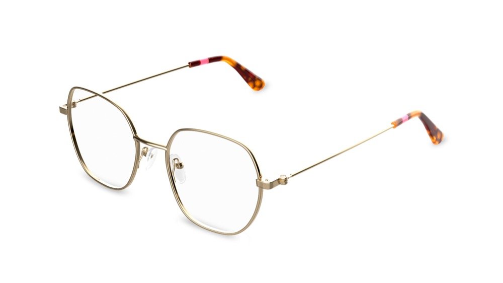 Beckett Geometric Gold Full Rim Eyeglasses
