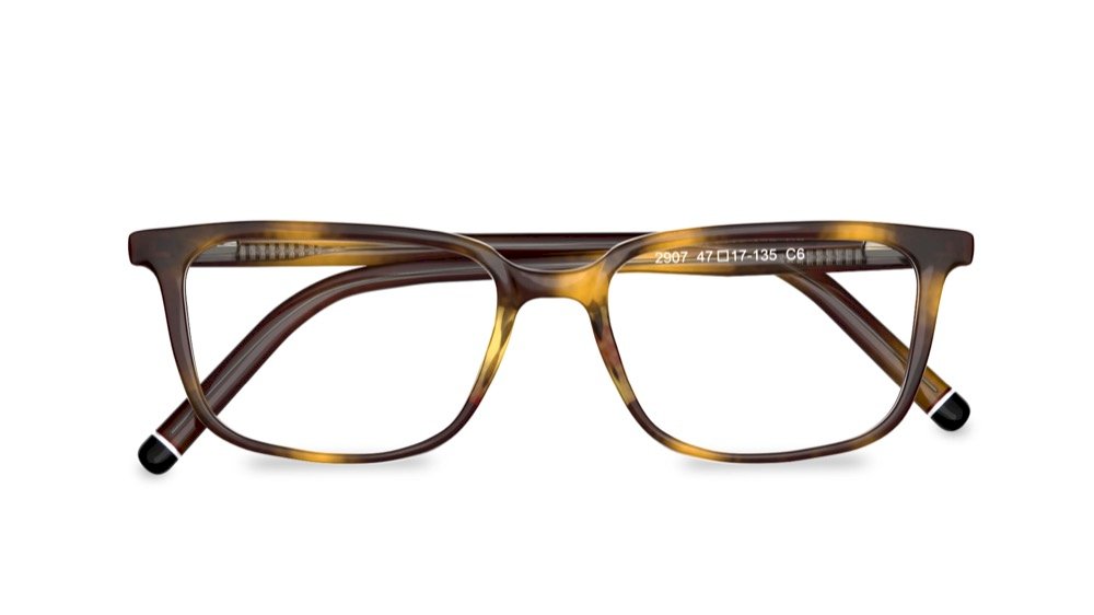 Colton Rectangle Tortoise Full Rim Eyeglasses