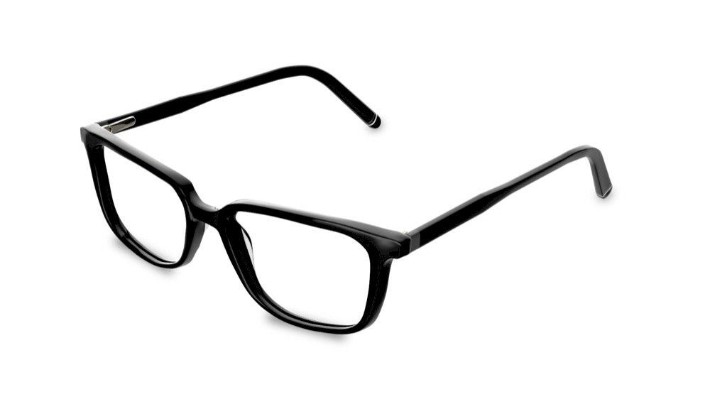 Colton Rectangle Black Full Rim Eyeglasses