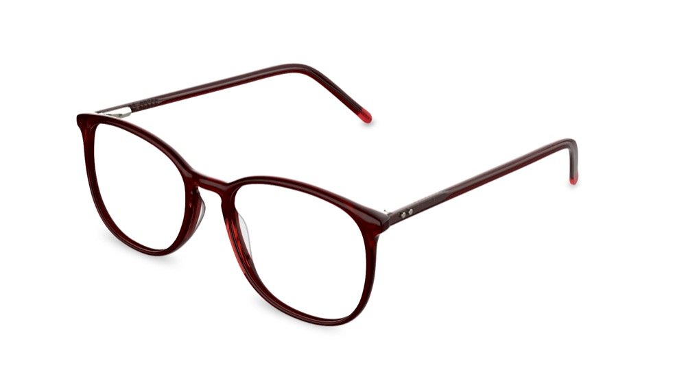 Harper Oval Red Full Rim Eyeglasses