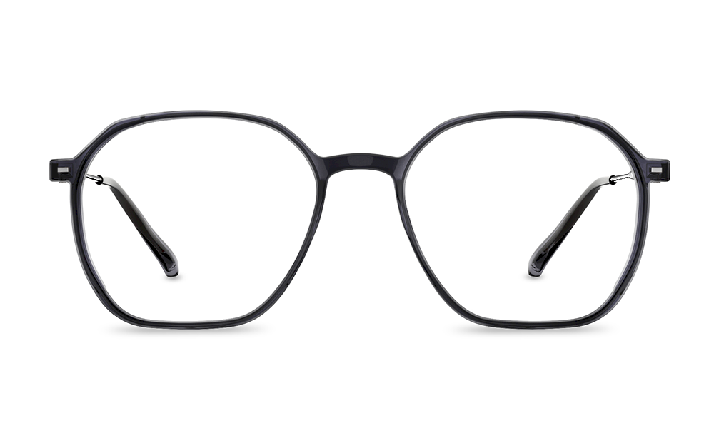 Flex Geometric Grey Full Rim Eyeglasses