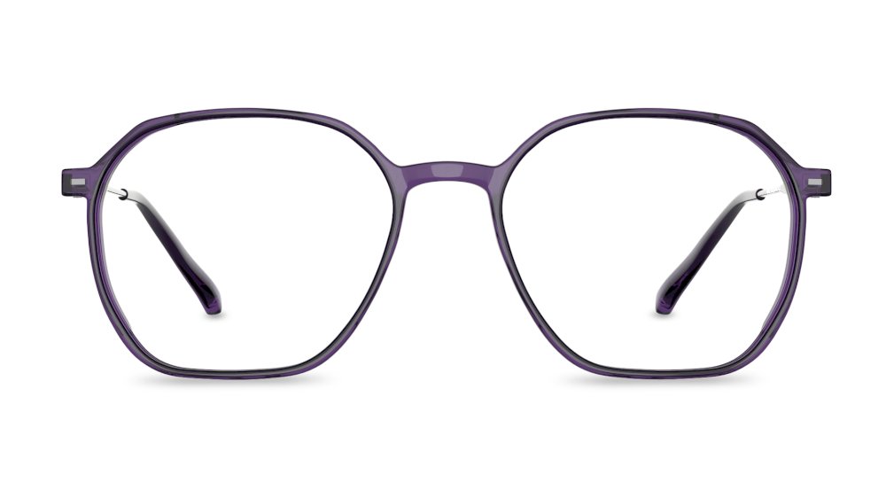 Flex Geometric Purple Full Rim Eyeglasses