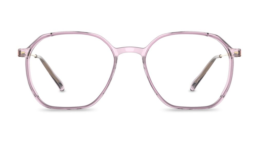 Flex Geometric Pink Full Rim Eyeglasses