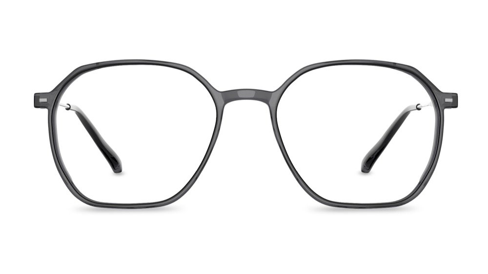 Flex Geometric Grey Full Rim Eyeglasses