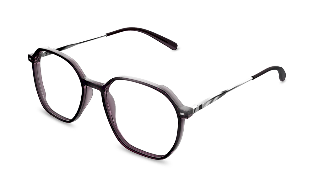 Flex Geometric Purple Full Rim Eyeglasses